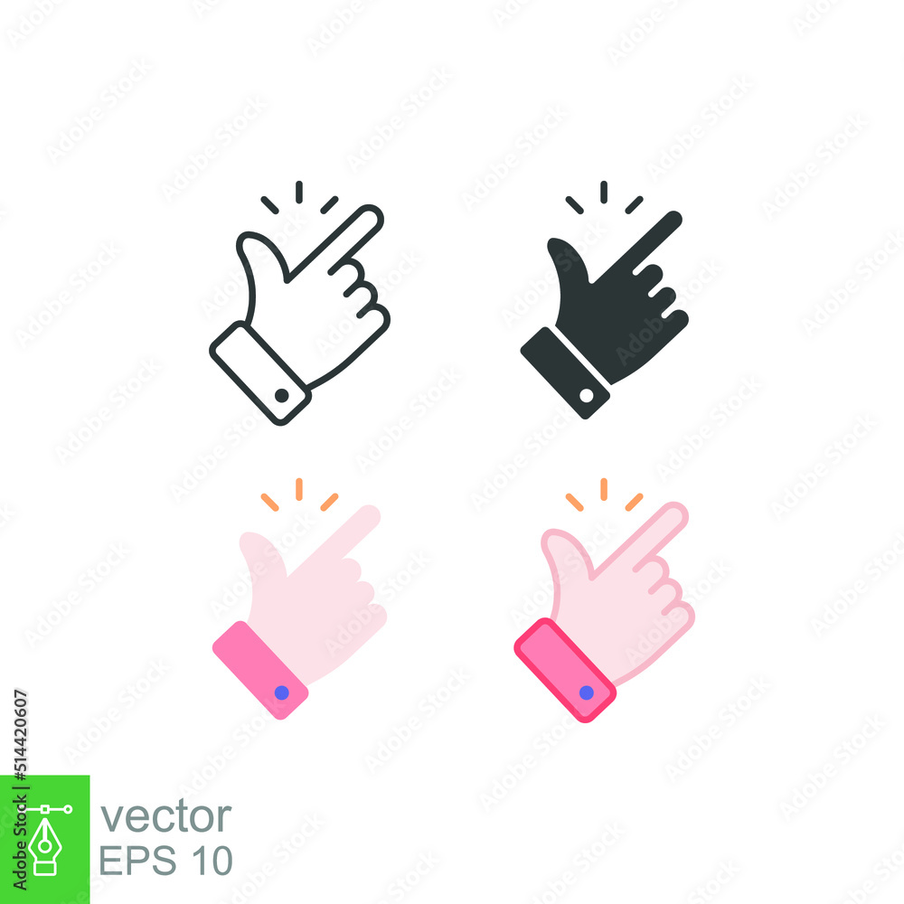 Easy icon. Simple outline, solid, flat style. Nice, pictogram, good, finger, hand, safe, click, symbol, design, like, arm, positive concept. Vector illustration isolated on white background. EPS 10 Easy icon. Simple outline, solid, flat style. Nice, pictogram, good, finger, hand, safe, click, symbol, design, like, arm, positive concept. Vector illustration isolated on white background. EPS 10