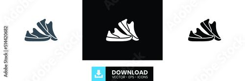 shoe outline icon, black shoe outline icon, white shoe outline icon, shoe icon.