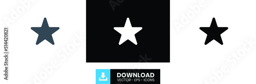 Star outline icon, black Star outline icon, white Star outline icon, Star icon.