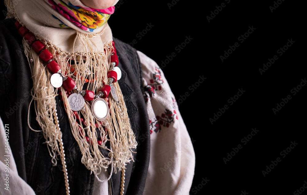 Details of ancient authentic Ukrainian clothing