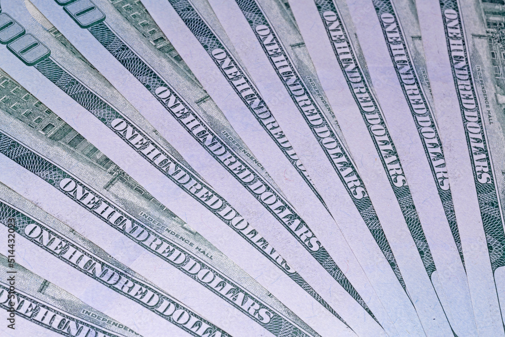 fan-shaped one hundred dollars banknotes fan-shaped one hundred dollars banknotes