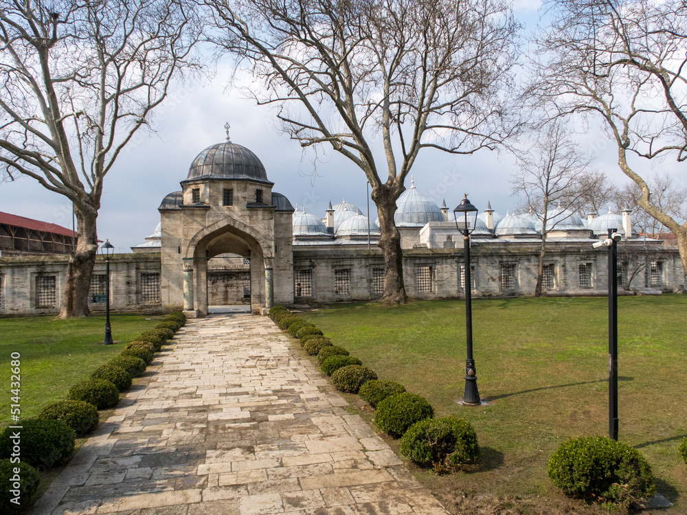 Fototapeta premium Suleymaniye Mosque in Istanbul in March blue sky