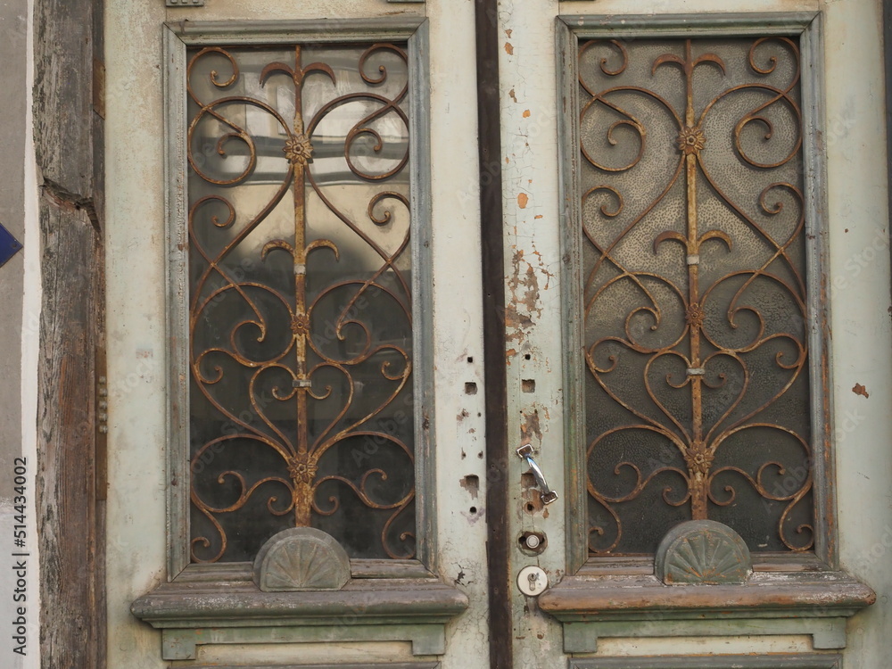 Rusty door of a classic style house, Tallinn Estonia