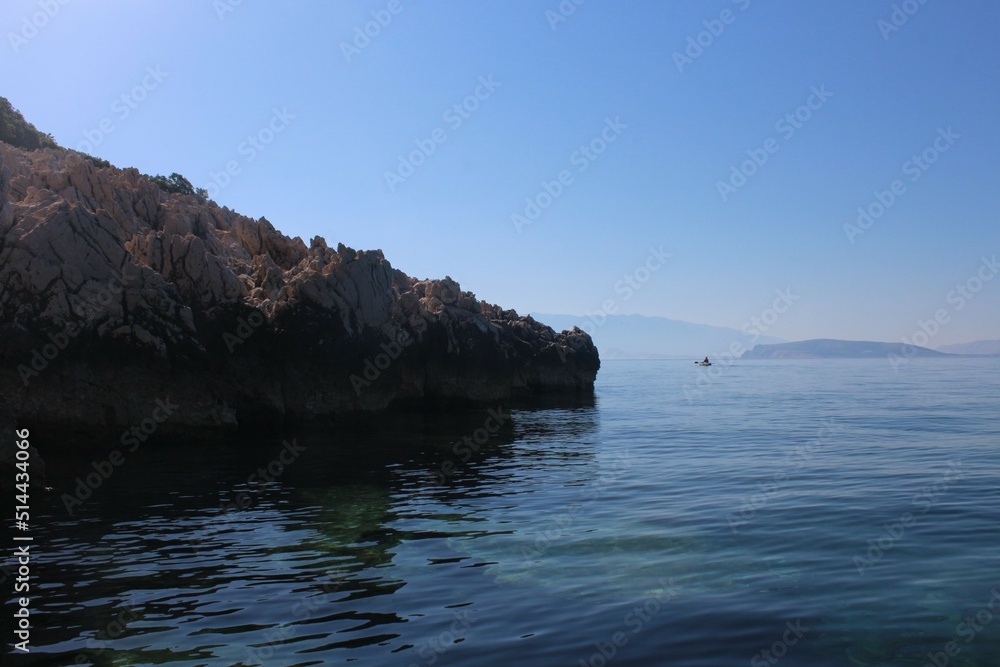 sea kayak at the mediterranean sea 
