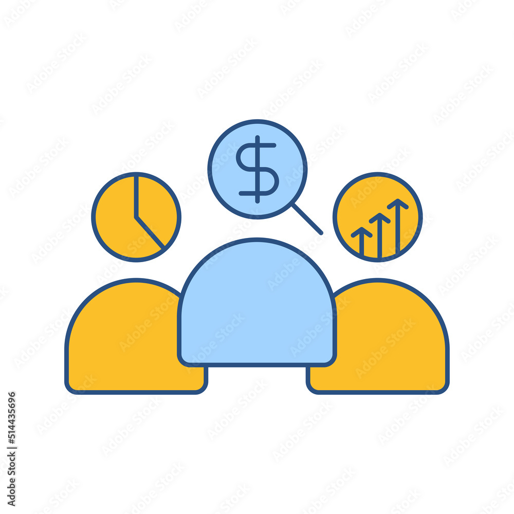 business financial management team icon business financial management team icon