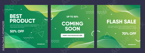 Sale square banner template for social media posts, mobile apps, banners design, web or internet ads. Trendy abstract square template with geometric concept.