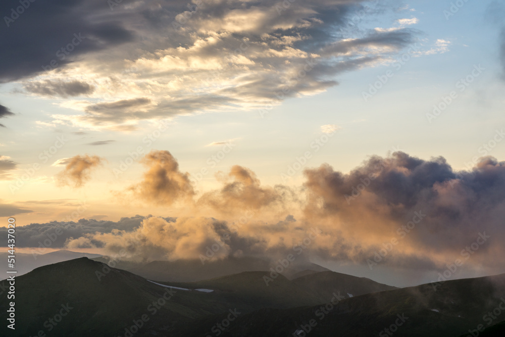 Sunset in Carpathians