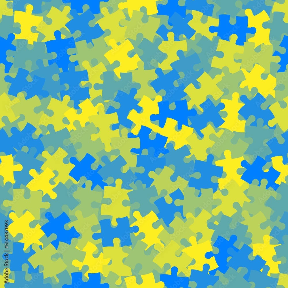 Seamless colorful pattern with puzzles, jigsaw, childrens pattern background Seamless colorful pattern with puzzles, jigsaw, childrens pattern background