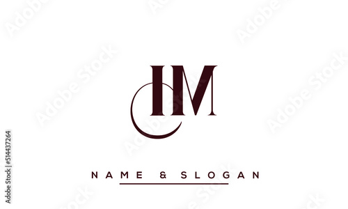 HM,  MH,  H,  M  Abstract  Letters  Logo  Monogram