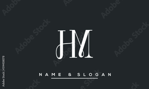 HM,  MH,  H,  M  Abstract  Letters  Logo  Monogram