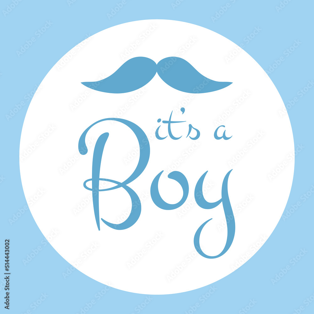 gender party blue card baby it's a boy gender party blue card baby it's a boy