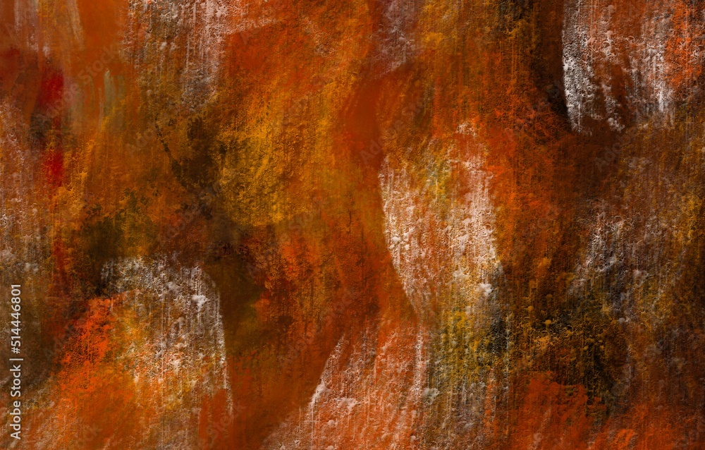 Brown-black chaotic strokes. Modern autumn abstract background.