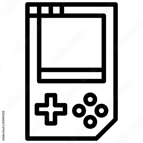 gameboy line icon