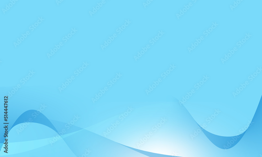 Fototapeta premium Soft light blue background with curve pattern graphics for illustration