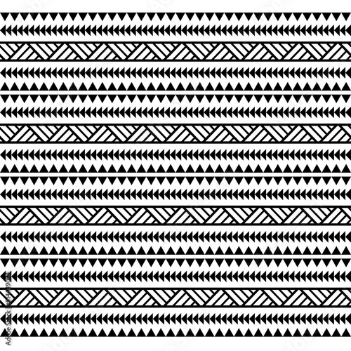 Polynesian Maori tribal seamless pattern. Background for fabric, wallpaper, card template, wrapping paper, carpet, textile, cover. ethnic tattoo style pattern