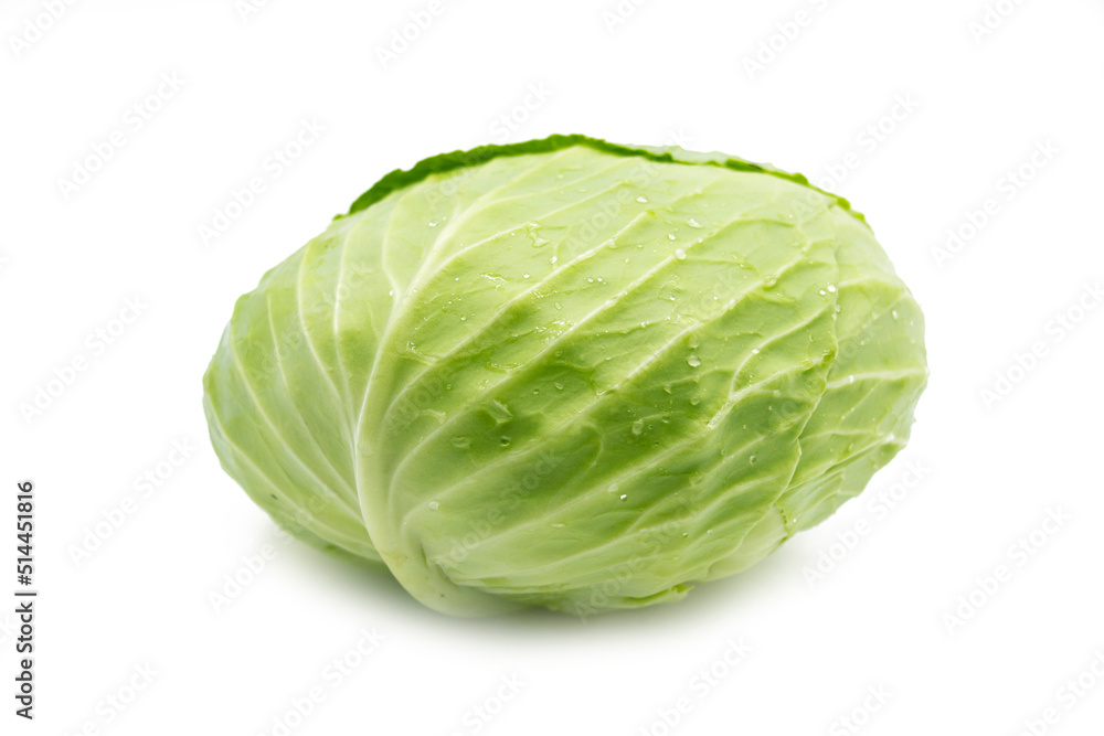 Fresh green Cabbage isolated on white background. Fresh green Cabbage isolated on white background.