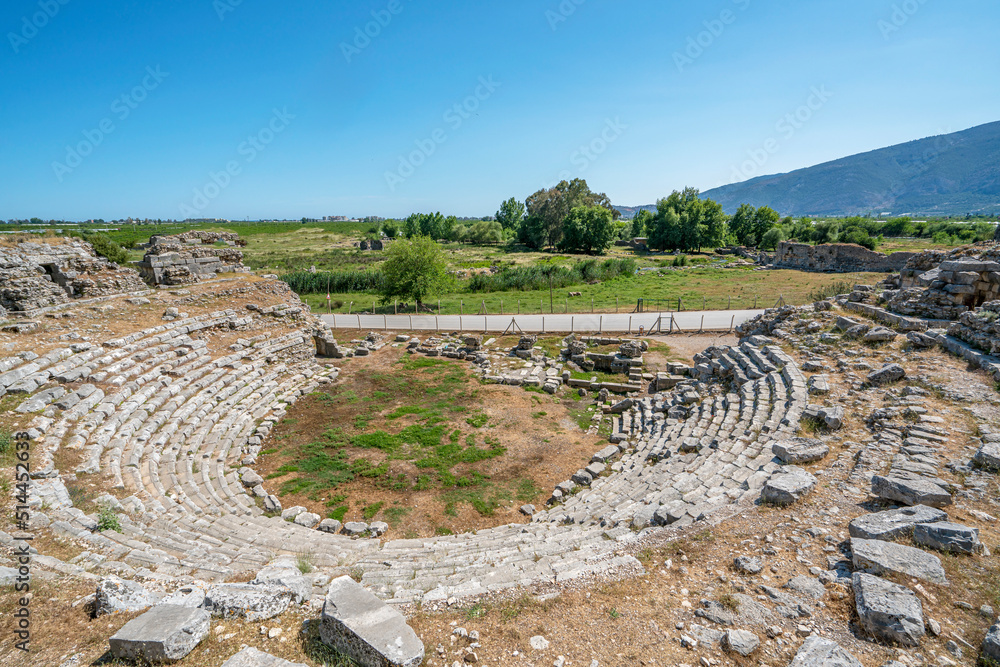 The remains of the ancient city of Limyra, are situated on the Kumluca-Finike road 11 km after Kumluca, in Zengerler village, and on the mountain hillsides to the  Finike plain, Antalya
