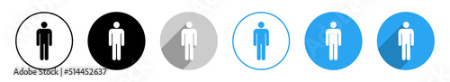 Person / Mann Vektor Icon Set rund
