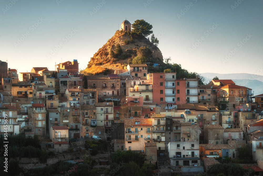 Beautiful medieval village of Centuripe in province of Enna, Sicily island, Italy