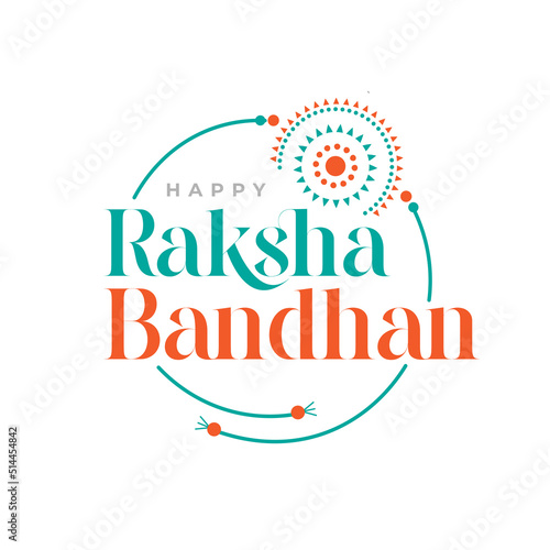 Happy Raksha Bandhan Sticker Greeting Template Design Illustration