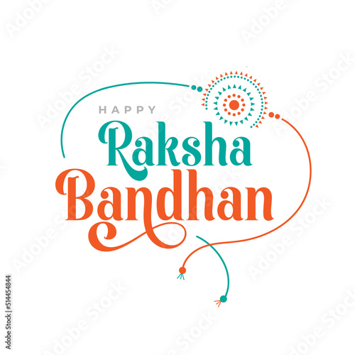 Papier peint Happy Raksha Bandhan Sticker Greeting Template Design Illustration
