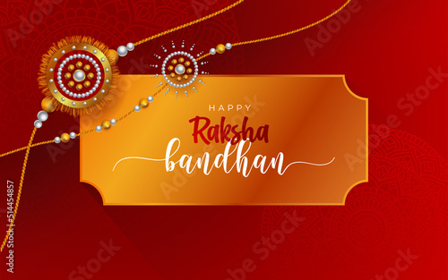 Happy Raksha Bandhan Festival Greeting Background Design Template