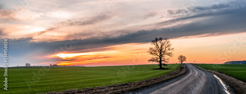 Sunset in the countryside