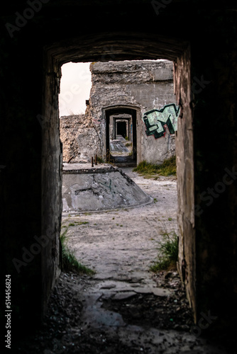 Old abandoned building entrance