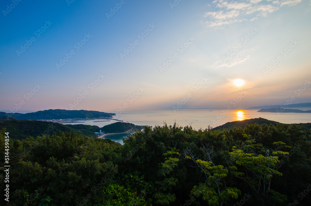 紀淡海峡(和歌山県加太市)の夕日 紀淡海峡(和歌山県加太市)の夕日