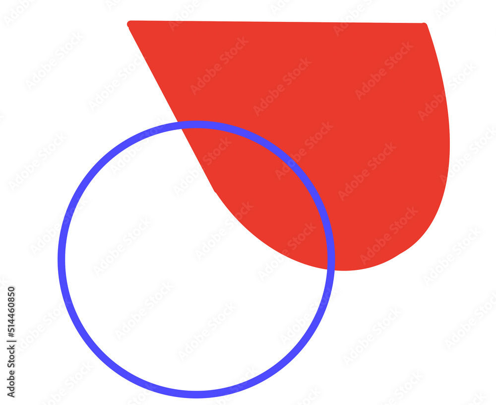 Blank circle line with solid shape primary color kid children geometric element abstract Blank circle line with solid shape primary color kid children geometric element abstract