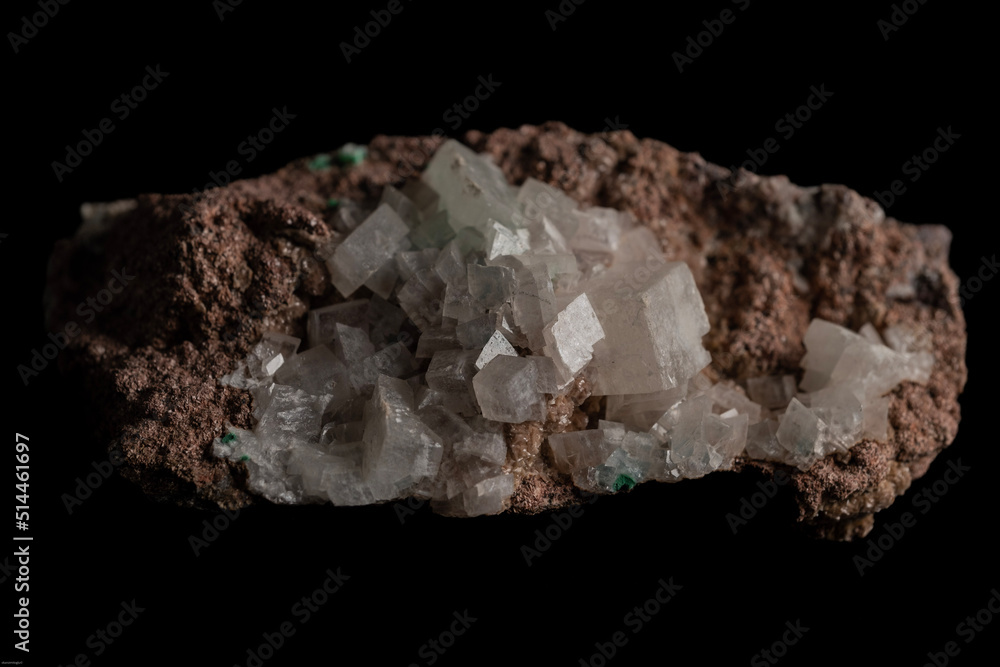 calcite crystals on a rock calcite crystals on a rock