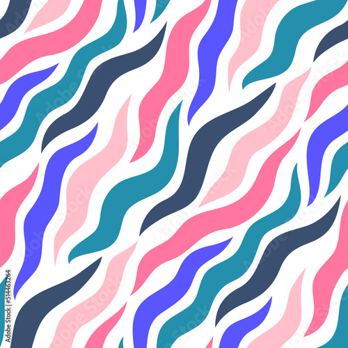 Abstract seamless pattern with wavy stripes