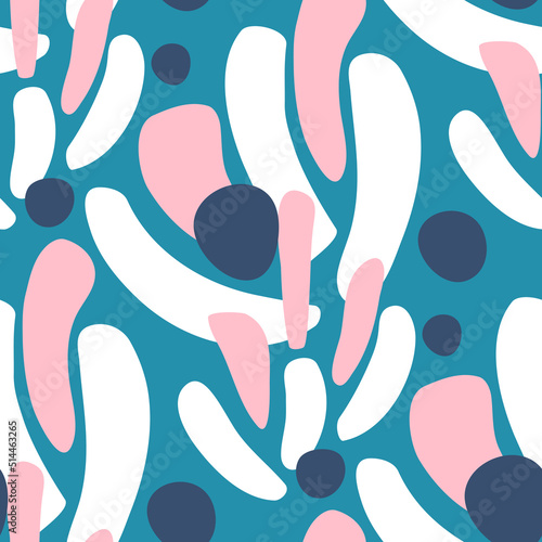 seamless pattern with abstract flowers