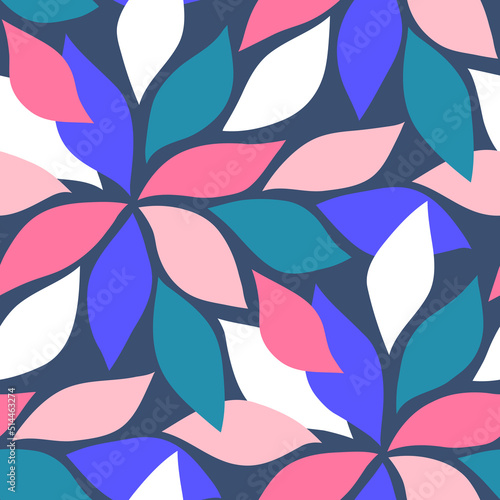 Abstract floral seamless pattern