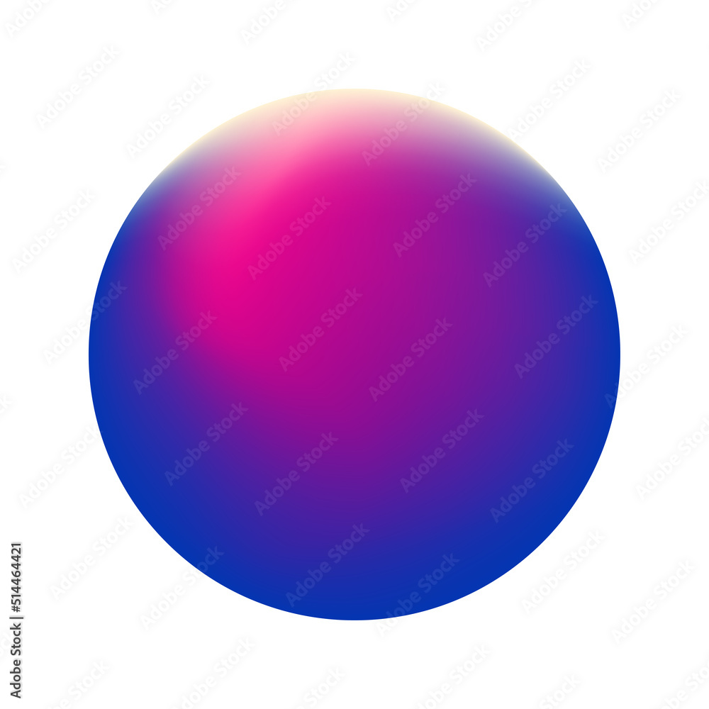 holographic gradient circle on white background