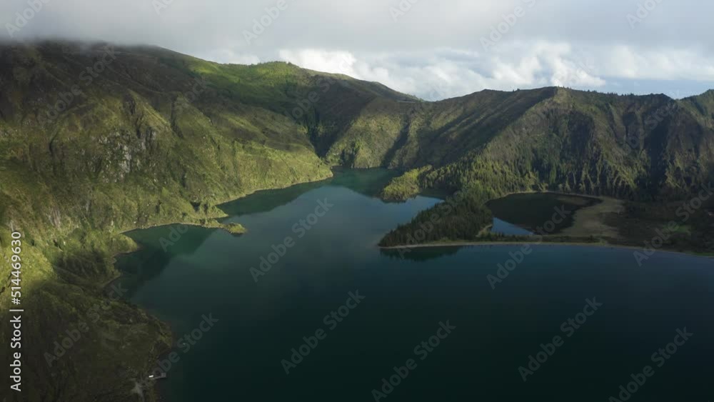 Aerial View of Agua de Alto and Lagoa do Fogo, Azores, Portugal. Aerial View of Agua de Alto and Lagoa do Fogo, Azores, Portugal.