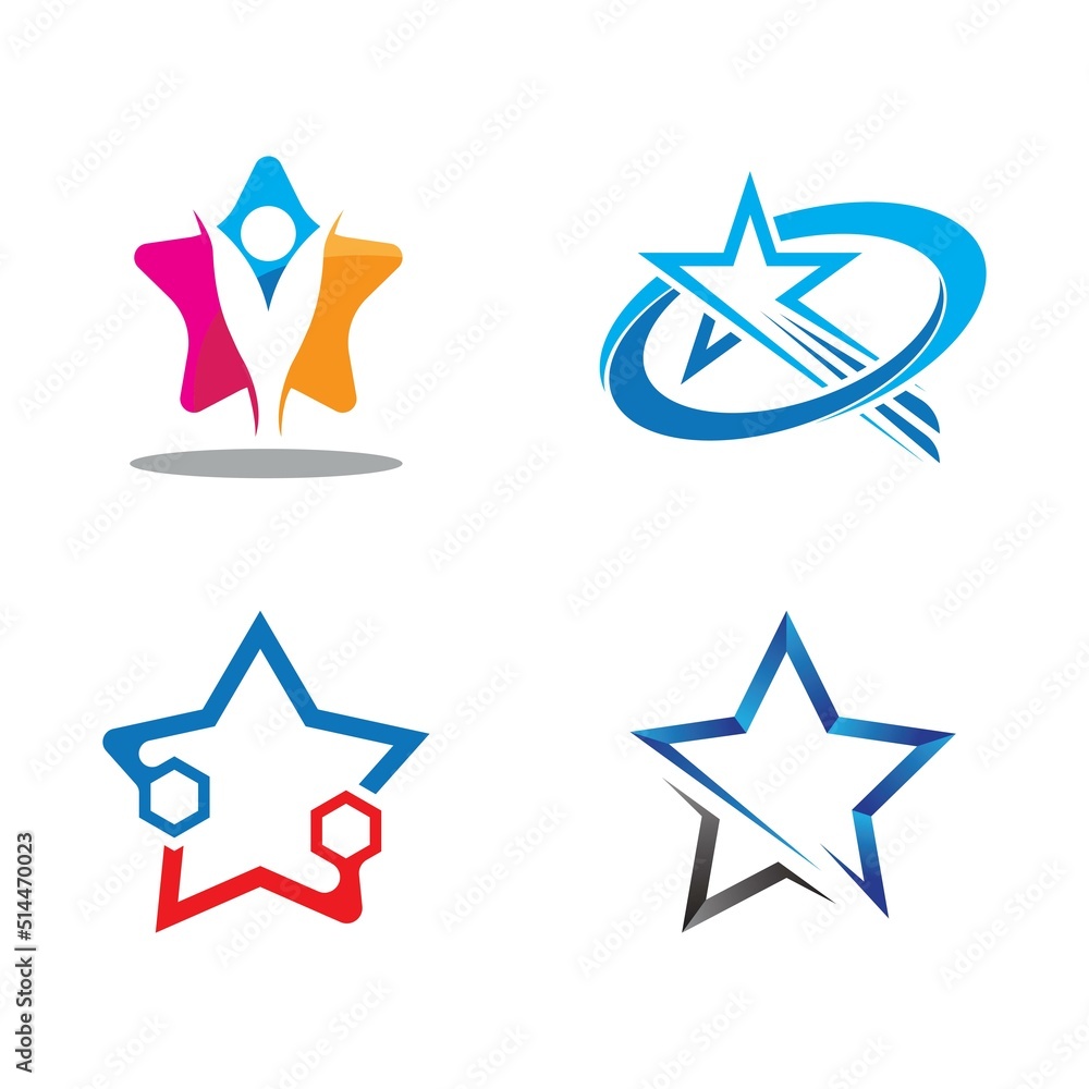 Obraz premium Star icon template vector