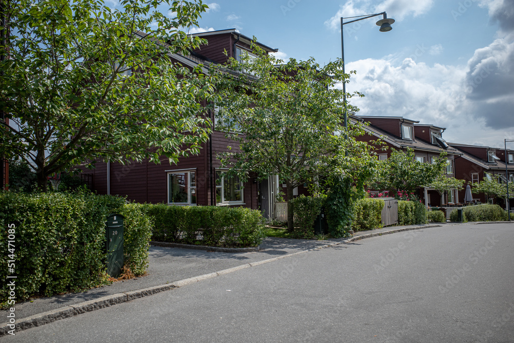 Stockholm, Sweden A residential neighborhood in the Kista suburb. Stockholm, Sweden A residential neighborhood in the Kista suburb.