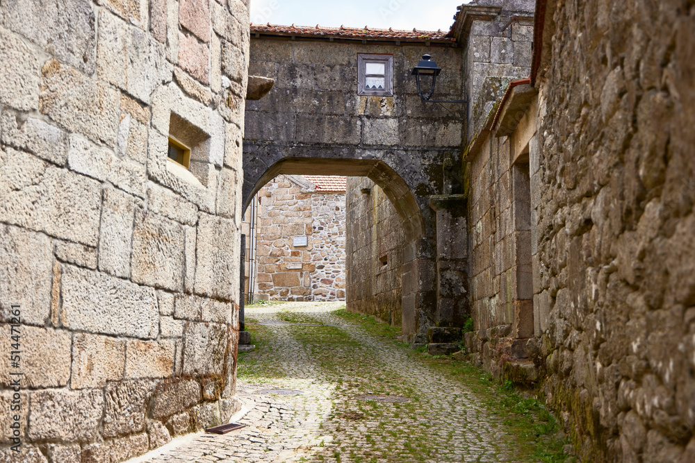 Salto (Portugal), June 24, 2022. Typical street. The village of Salto is the largest in the municipality of Montalegre. It appears cited in documents from the 6th century.