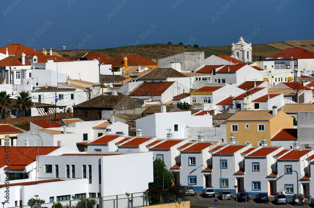 Vila do Bispo - coastal resort popular surfing area, Europe, Portugal, Algarve region, Faro district , charming little town close Sagres and to western coast of Atlantic Ocean