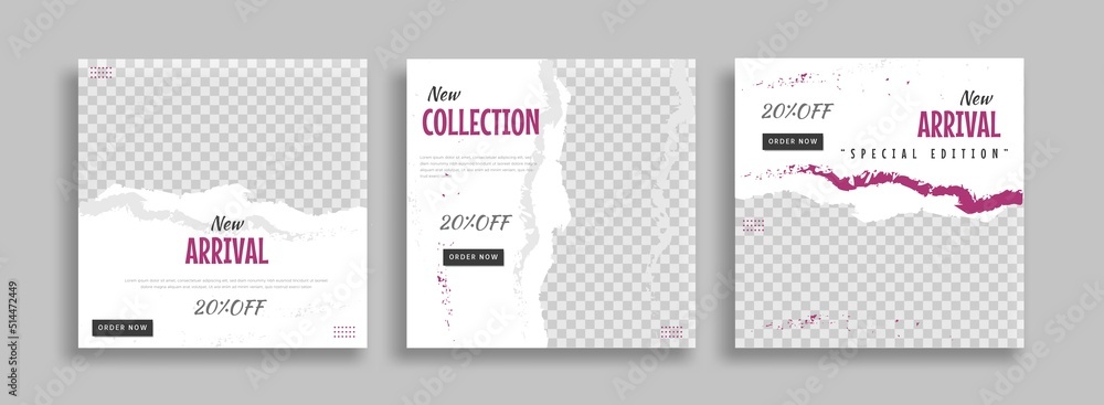 Creative social media post template design vector illustration