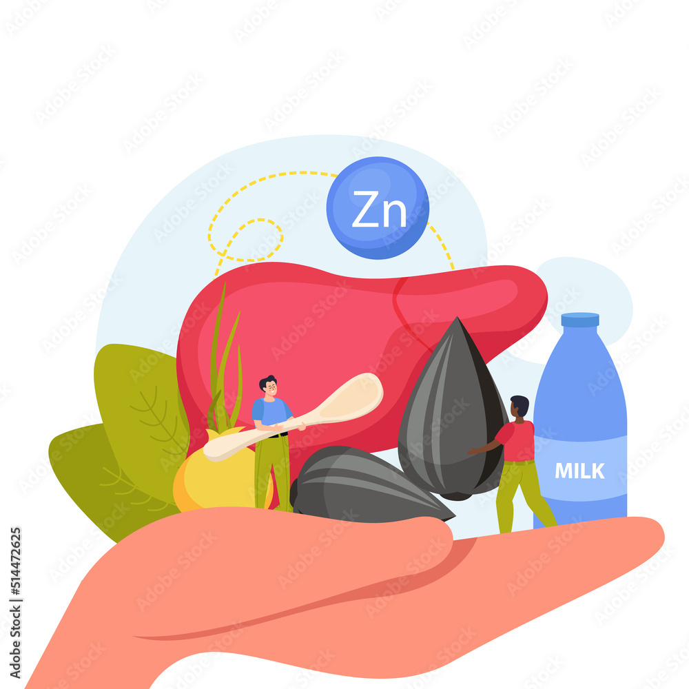 Obraz premium Flat Zinc Food Background