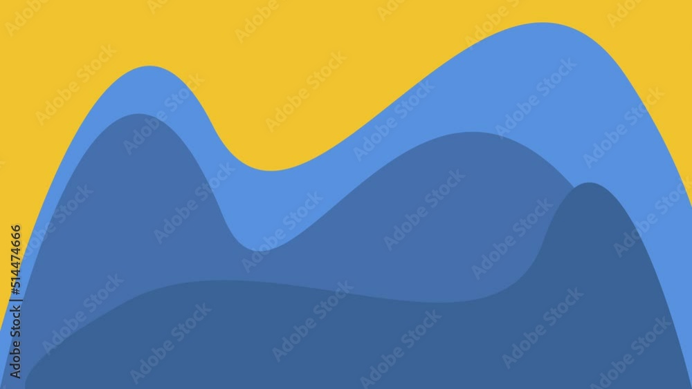 Blue wave in yellow sky. Blue wave in yellow sky.