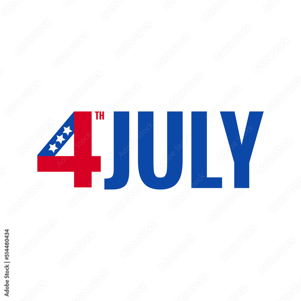 4 of July vector symbol. Happy Independence Day of USA 4 of July vector symbol. Happy Independence Day of USA
