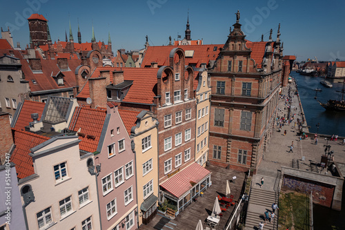 The Old Town of Gdansk from a height