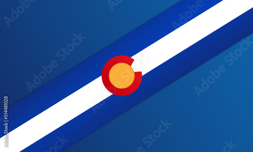 Abstract color background with colorado flag background. Colorado day.