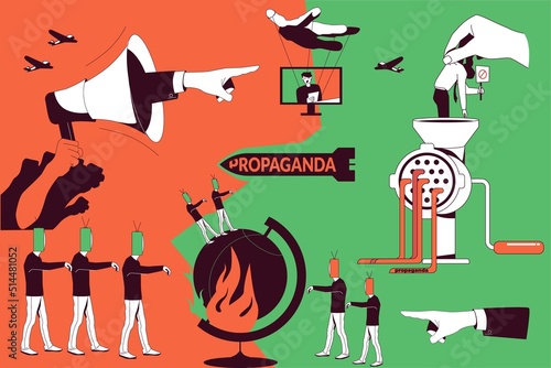 Propaganda Flat Illustration