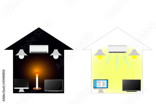 「無理な節電」と「無理のない節電」の比較。
「無理のない節電」で、暑い夏を乗り切ろう。