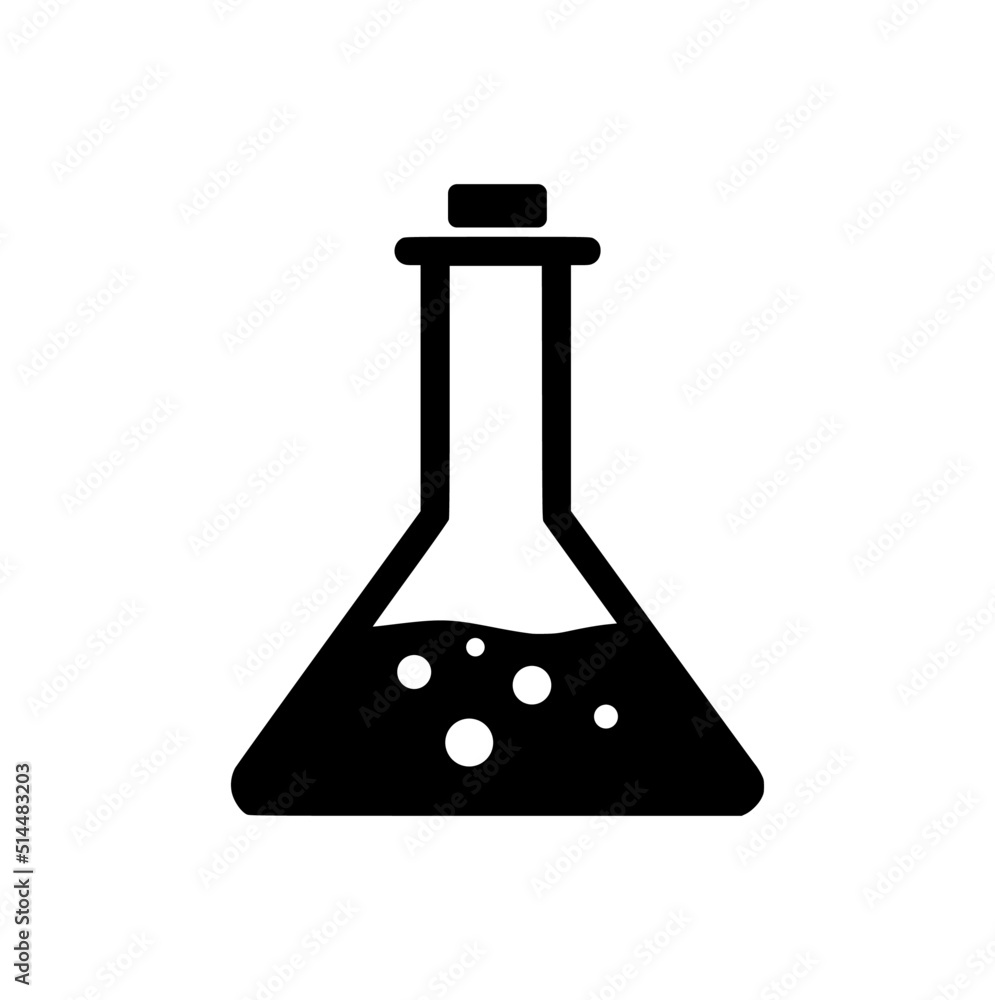 chemical laboratory glassware vector icon chemical laboratory glassware vector icon