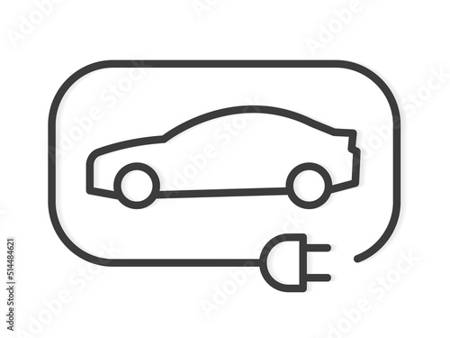 renewable energy electric car icon- vector illustration
